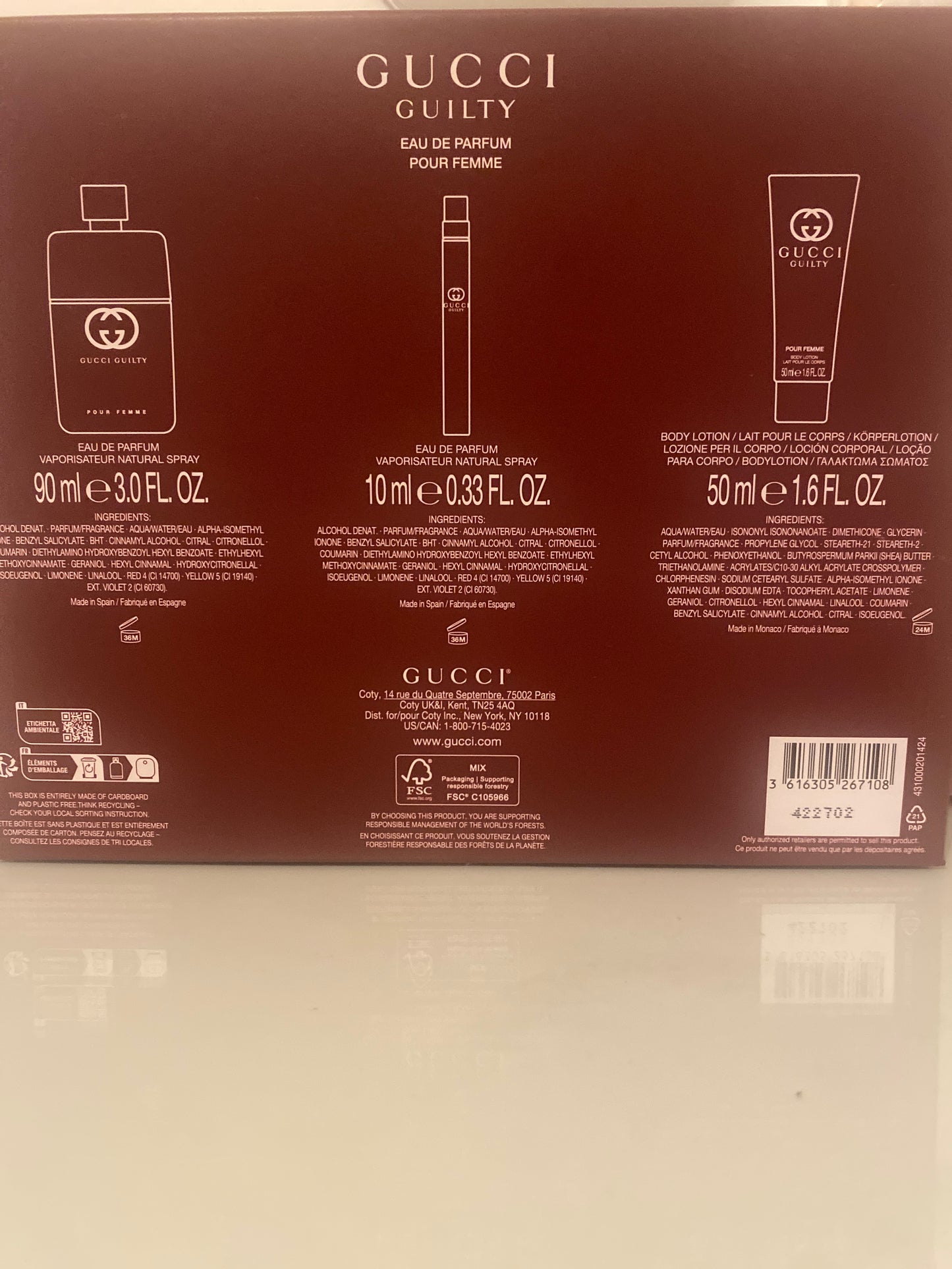 Coffret Gucci Guilty